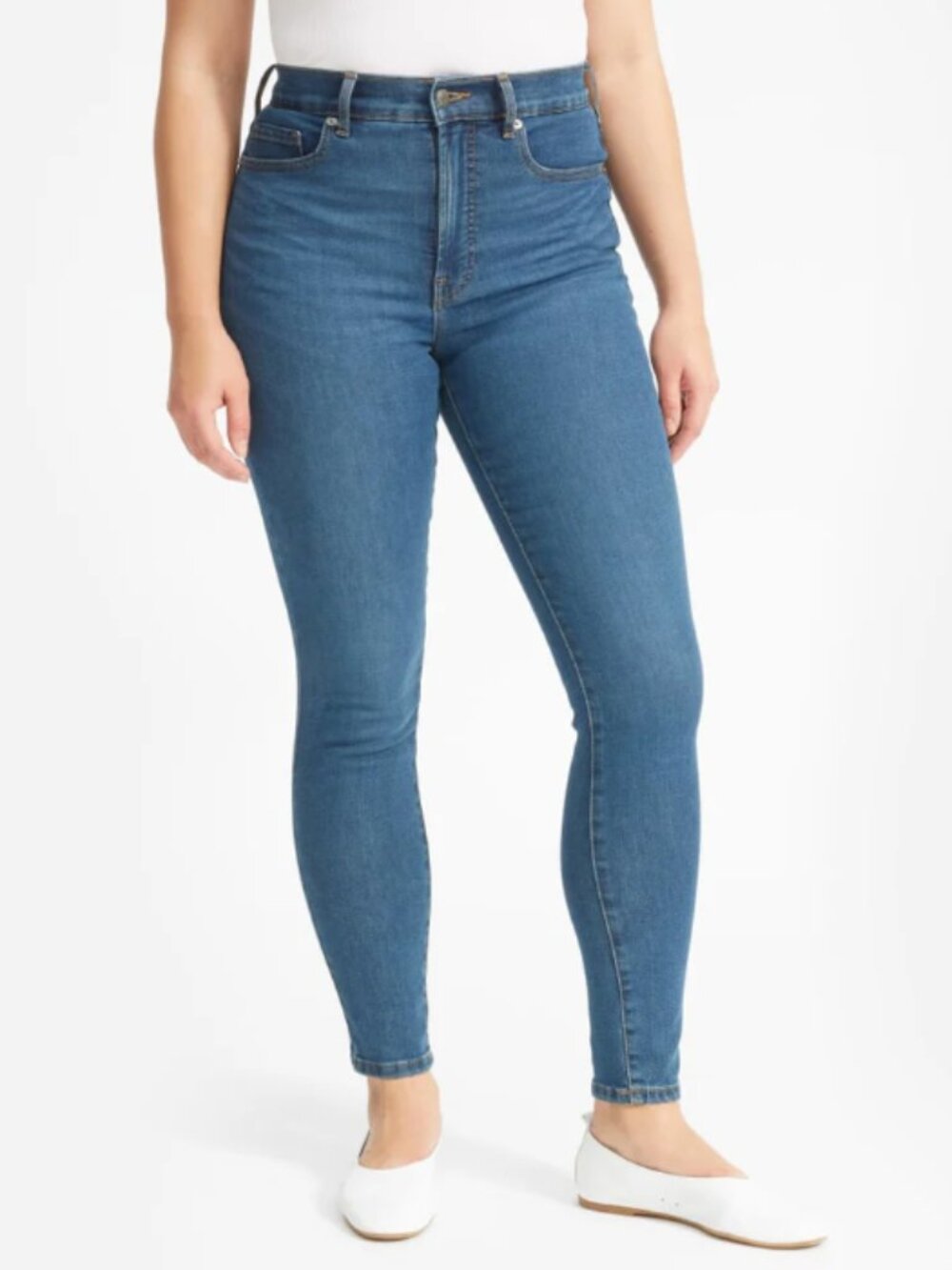 Everlane High-Rise Skinny Jeans (Size 25)(Denim Blue)